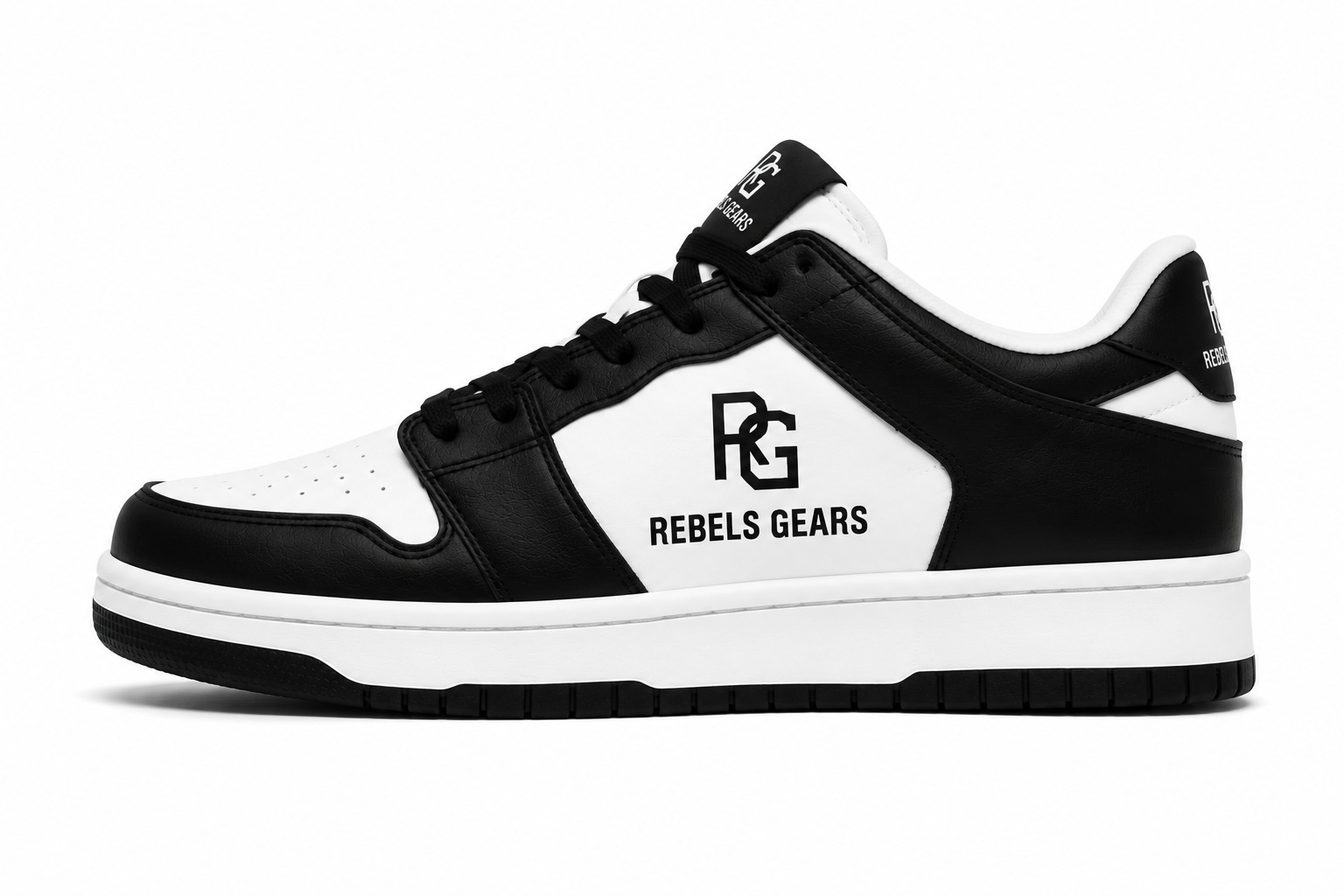 Rebels Gears RG ThunderStrike Training Shoes (Black & White Edition) – Lightweight Cross-Training Gym Sneakers with High-Traction Outsole - Image 5