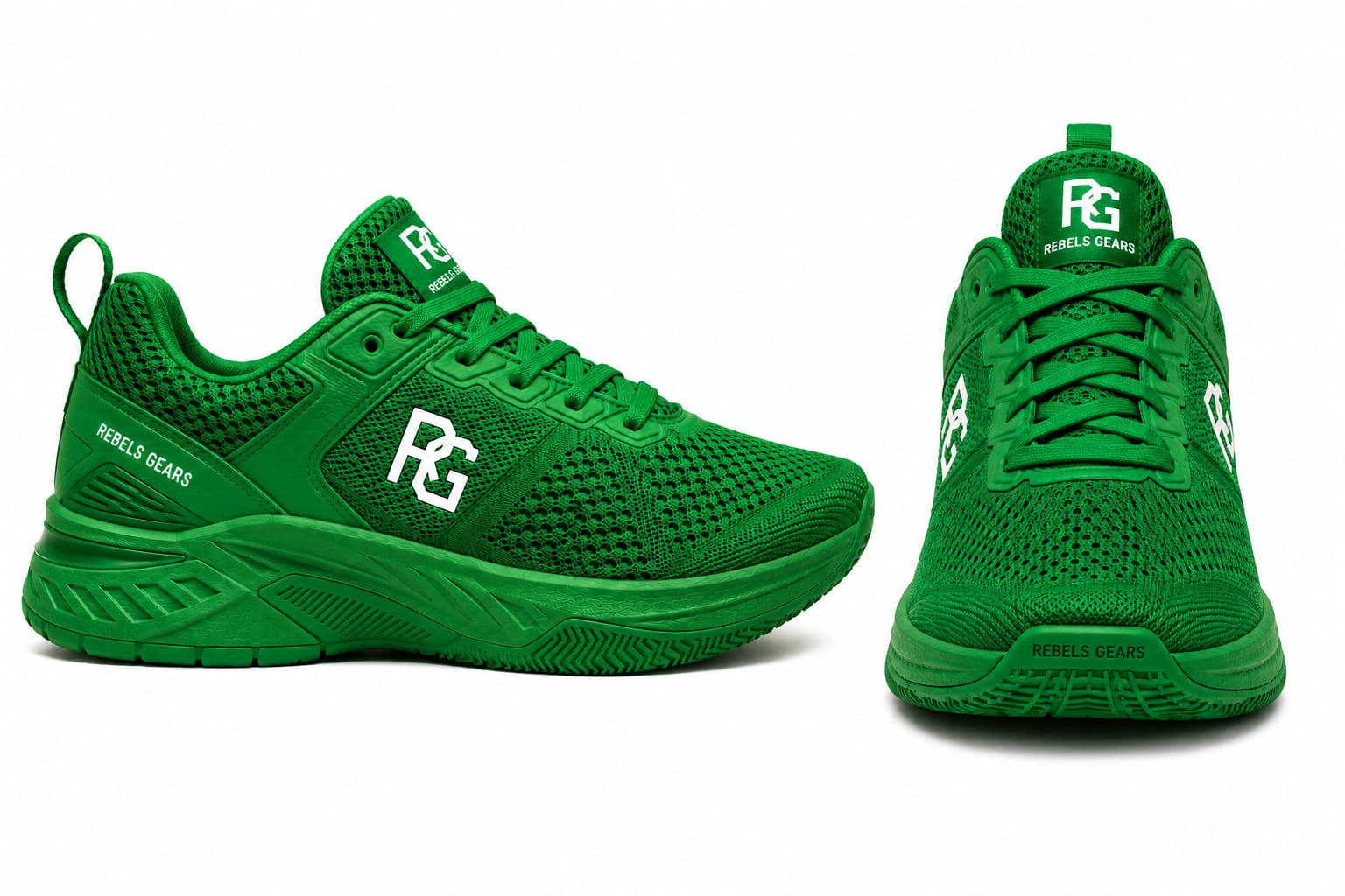 Rebels Gears RG TitanX Training Shoes (Green Edition) – Lightweight Cross-Training Gym Sneakers with High-Grip Outsole